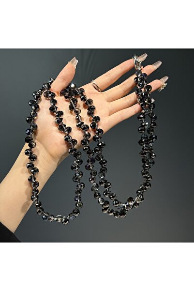 Choice black High-End Long Crossbody Phone Lanyard with Water Drop Crystal Be...