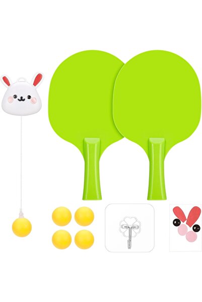 Arabest Indoor Hanging Table Tennis with 5 Balls, Adjustable Hanging Pingpong Balls Training Sparring Device