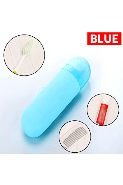 Choice علبة فرشاة أسنان زرقاء اللون، قطعة واحدة، مناسبة للسفر، علبة فرشاة أسن...