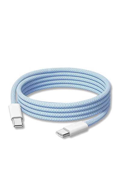 Choice25 كابل USB-C إلى Type-C بطول 3 متر، 5 قطع باللون الأزرق، 5 قطع/10 قطع،...