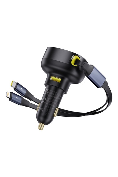 Baseus شاحن سيارة USB من النوع C بقوة 60 واط، مقاوم للماء والغبار، يدعم الشحن...