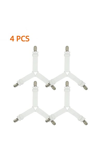 Choice White 4Pcs Adjustable Bed Sheet And Quilt Holder for Bed Sheet Organiz...