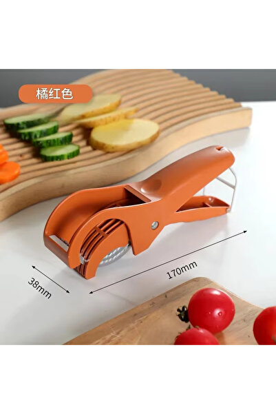 Choice Orange - 1pc 1Pc Kitchen Tools Stainless Steel Vegetable and Fruit Slicer Multi Functional Salad Sli