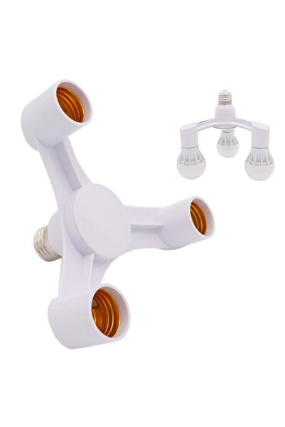 Choice 3in1 Light Bulb Lamp Socket Splitter Adapter Bracket E27 to E27 Base Socket Splitter LED Lamp Soc...