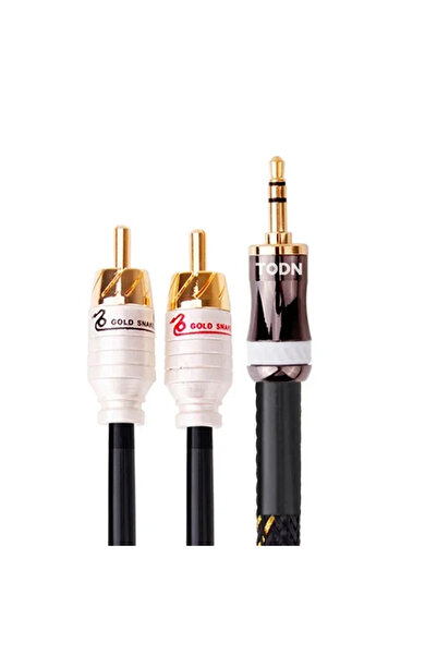 Choice3 كابل صوت TODN HiFi 4N OFC أسود اللون، بطول 0.5 متر أو أقل، مزود بموصل...