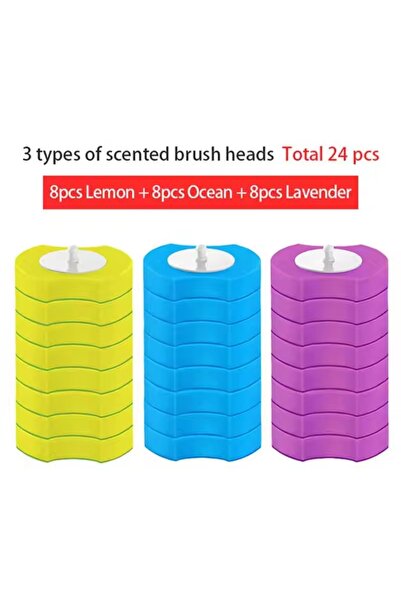 Choice 24PCS Mixed 24PCS Disposable Toilet Brush Refills Brush Cleaner Toilet Refill Pads Bowl Cleaners Scr
