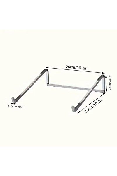 Choice 1pc Silver Universal Laptop Stand Foldable Adjustable Aluminum Alloy Notebook Holder Desktop Bracket