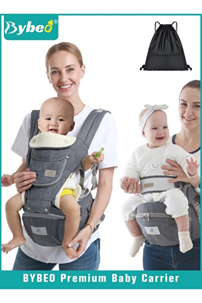 BYBEO 6-in-1 Baby Carrier with Hip Seat And Storage Bag, Multifunctional Baby...