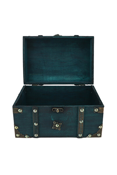 Choice صندوق كنز أخضر عتيق، صندوق كنز خشبي بتصميم كلاسيكي، صندوق تخزين مجوهرا...