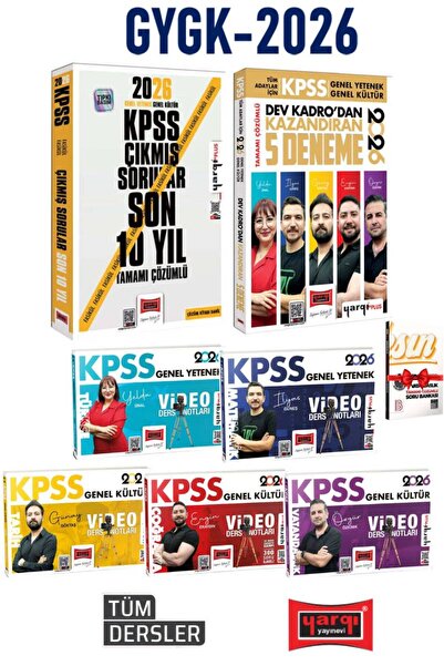 Yargı Yayınları 2026 Yargı GYGK Tüm Dersler Çıkmış Sorular Son 10 Yıl+GYGK De...