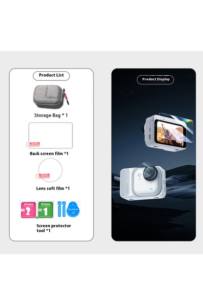 Choice مجموعة من 5 قطع من الزجاج المقوى لحماية شاشة كاميرا Insta360 GO Ultra ...
