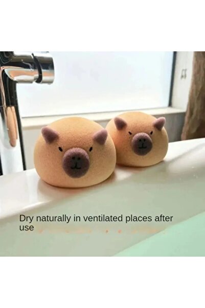 Choice إسفنجتان للاستحمام على شكل حيوان الكابيبارا، قطعتان، فرش استحمام للأطف...