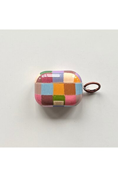 Choice جراب حماية لسماعات AirPods 1 أو 2، متعدد الألوان، بتصميم شبكي ملون وعصري.