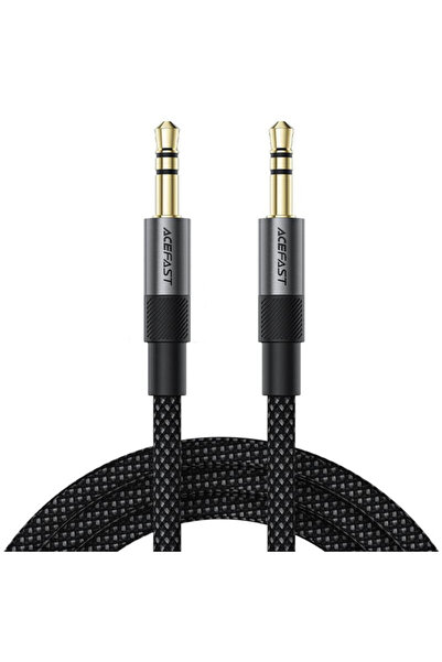 dalip Cablu AUX 2 x mini Jack 3.5 mm, Acefas J10, negru, 1m