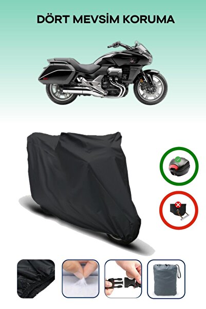 Breen Black Rear Bag Compatible Honda Ctx 1300 Compatible Motorcycle Canvas M...