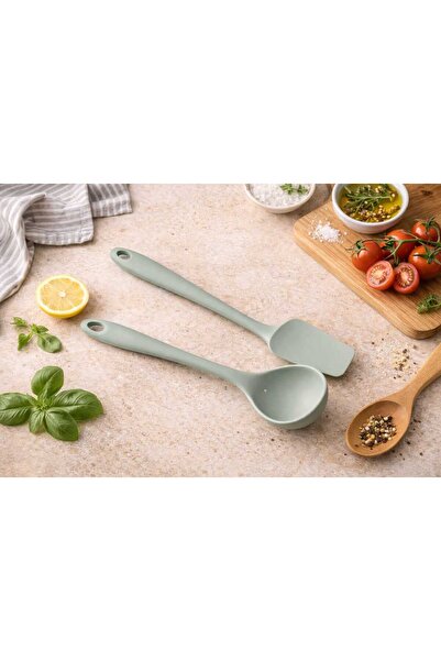 CKM silikon 2-Piece Silicone Scoop Spatula Set