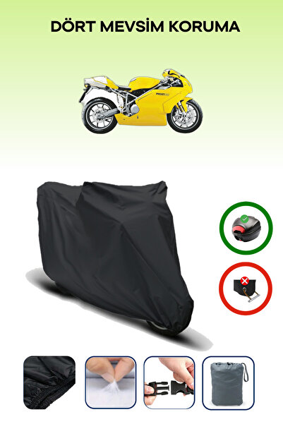 Breen Black Rear Bag Compatible Ducati 749 Compatible Motorcycle Canvas Motor...