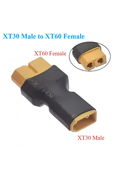 Choice15 XT30-M to XT60-F 1PCS Adapter XT30 XT60 XT90 T Plug Deans EC5 EC3 Fe...