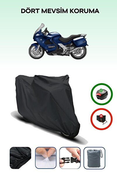 Breen Black Rear Bag Compatible Bmw K 1200 Gt Compatible Motorcycle Canvas Mo...