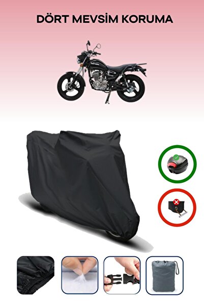 Breen Black Rear Bag Compatible Mondial Vulture I-E Compatible Motorcycle Can...