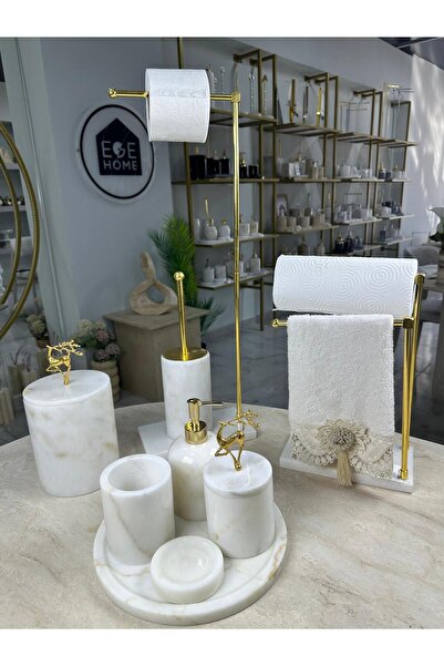 ege gross Mermer Banyo Seti- 9 Parça -Mermer Banyo Takımı