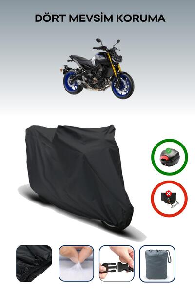 Breen Black Rear Bag Compatible Yamaha Mt-09 Sp Compatible Motorcycle Canvas ...