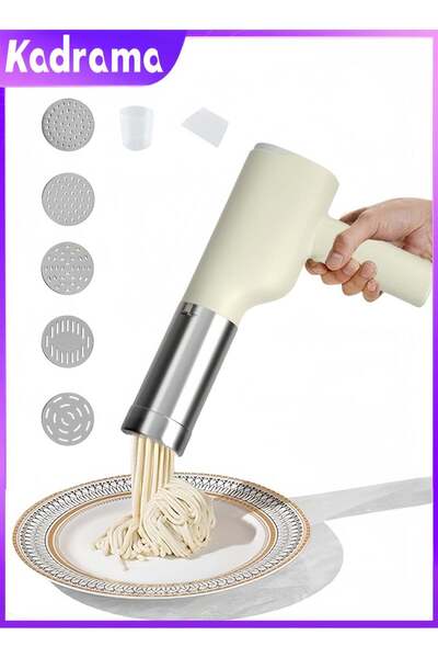 KADRAMA Handheld Electric Pasta Maker, 5-in-1 Cordless Pasta Maker Machine