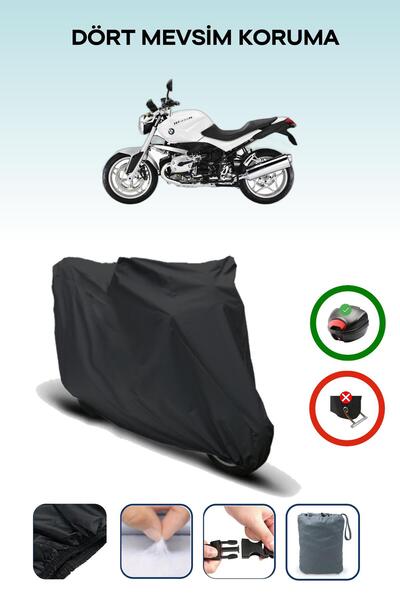 Breen Black Rear Bag Compatible Bmw R 1200 R Compatible Motorcycle Tarpaulin ...