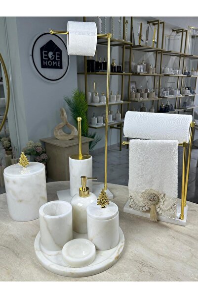 ege gross Mermer Banyo Seti- 9 Parça -Mermer Banyo Takımı