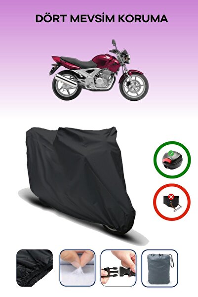 Breen Black Rear Bag Compatible Honda Cbf 250 Compatible Motorcycle Tarpaulin...