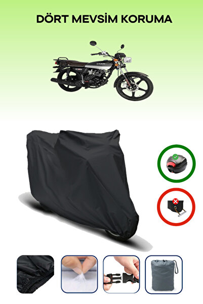 Breen Black Rear Bag Compatible Kuba Cg 50 Compatible Motorcycle Tarpaulin Motor Cover