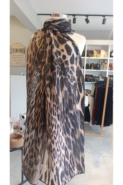LA BOUTIQUE GÜZ SERİNLİĞİ LEOPAR DESEN ŞAL
