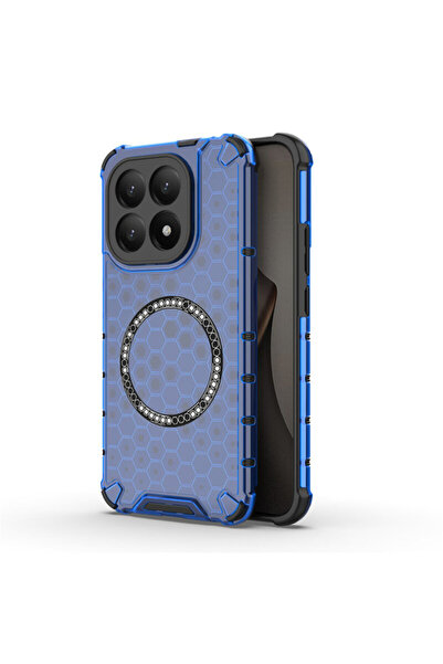 Techsuit Carcasă transparentă pentru Xiaomi 15T, tip fagure, albastră