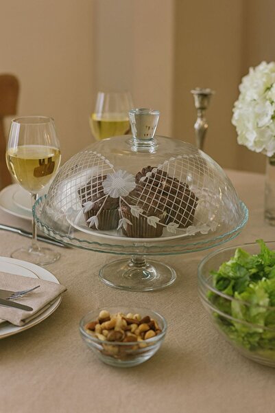 crystalhome Footed Cake Pan Garden