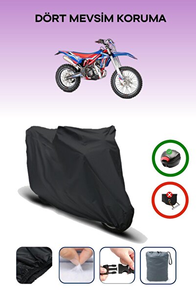 Breen Black Rear Bag Compatible Beta Rr 2t Enduro 250 Compatible Motorcycle Canvas Motor Cover