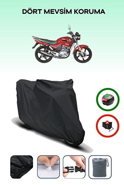 Breen Black Rear Bag Compatible Kuba Xr 125 Compatible Motorcycle Tarpaulin M...