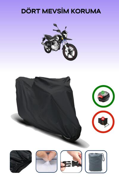 Breen Black Rear Bag Compatible Yuki Yk 150-9 Goldfox-S Compatible Motorcycle...