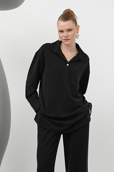 Loreen by Puane Costum de damă cu pantaloni cu detaliu de buzunar cu închider...