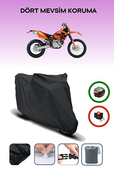 Breen Black Rear Bag Compatible Ktm 450 Exc Compatible Motorcycle Tarpaulin Motor Cover