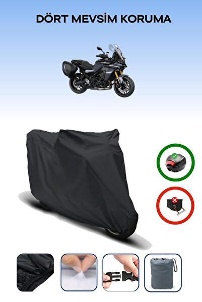 Breen Black Rear Bag Compatible Yamaha Tracer 9 Gt+ Compatible Motorcycle Can...