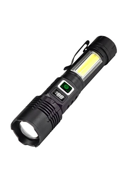 Wıson WS-4848 1500 Lümen 15 Watt Dijital Göstergeli Mıknatıslı Şarjlı El Feneri