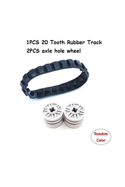 Choice1 tire axle wheel MOC 20 Tooth Track Tire Wheel Compatible With Buildin...