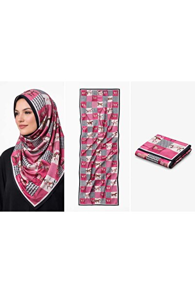 tomrisboutique شال حرير فاخر من الفوال بنمط حجاب ووشاح مقاس 70 × 180 سم