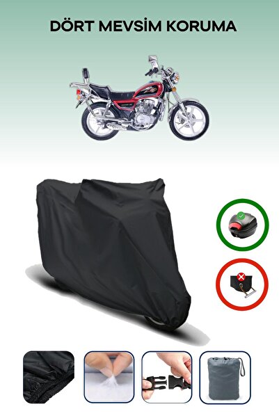 Breen Black Rear Bag Compatible Falcon Comfort 150 Compatible Motorcycle Tarp...