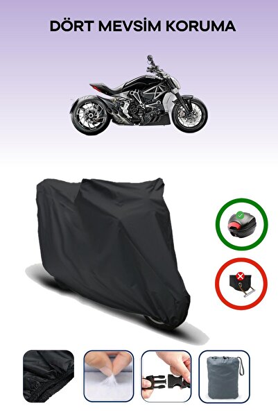 Breen Black Rear Bag Compatible Ducati Diavel Xdiavel Compatible Motorcycle Canvas Motor Cover