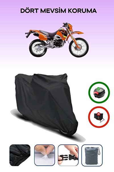 Breen Black Rear Bag Compatible Kanuni Rx 125 D Compatible Motorcycle Tarpaulin Motor Cover