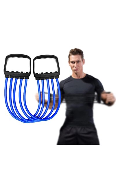 Choice Blue Full Body Workout Set - Chest Expander with 5 Removable Resistanc...