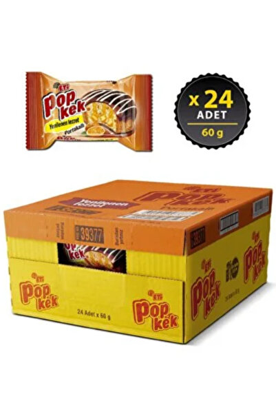 Eti Popkek Portakal Soslu Kakao Kaplamalı Kek 60 GR * 24 Adet