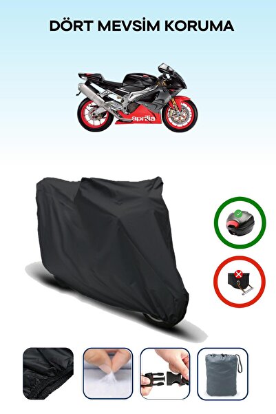 Breen Black Rear Bag Compatible Aprilia Rsv 1000 R Compatible Motorcycle Tarp...
