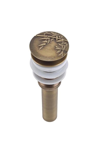 Trendy's TRENDY S washbasin drain valve, not too full, antique bronze with embroidery